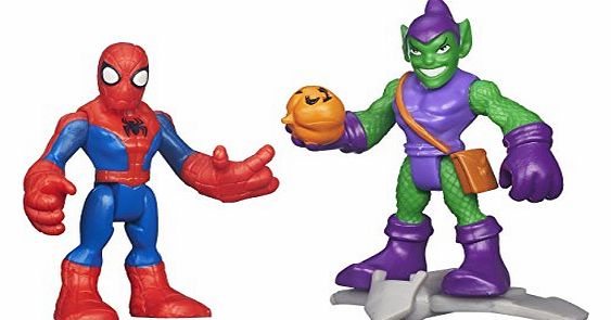 Hasbro Playskool Marvel Super Hero Figure Spider-Man and Goblin (Pack of 2, Green)