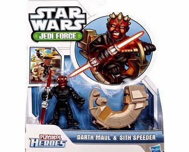 Hasbro Star Wars 2012 Playskool Jedi Force Mini Figure 2 Pack - Darth Maul amp; Sith Speeder