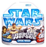 Hasbro Star Wars Galactic Heroes Mini Figure 2-Pack 2008 Obi-Wan Kenobi and Clone Trooper