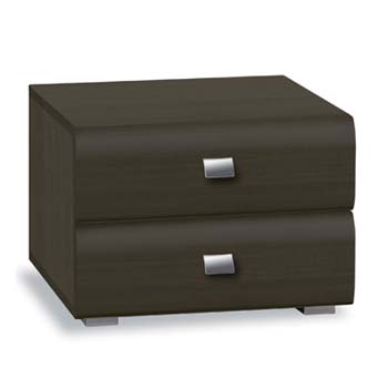 Hasena Caro 2 Drawer Bedside Table in Wenge