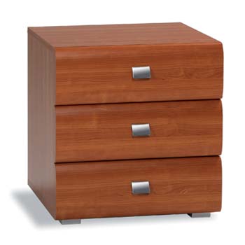 Caro 3 Drawer Bedside Table in Cherry