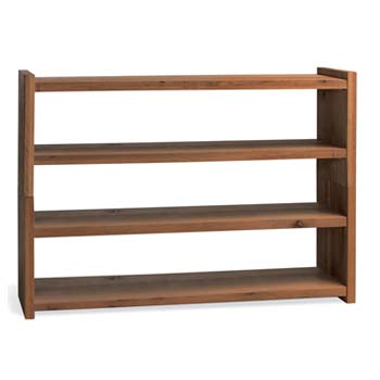 Kari Dark Solid Oak 3 Shelf Bookcase