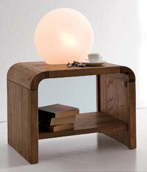 Hasena Kari Dark Solid Oak Bedside Table
