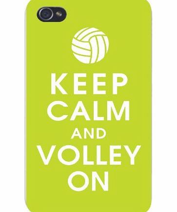 Hat Shark Apple Iphone Custom Case 5 5s Snap on - Keep Calm and Volley On w/ Volleyball by Hat Shark