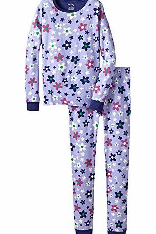 Hatley Girls OVL Lilac Flowers Pyjama Set, Purple, 7 Years