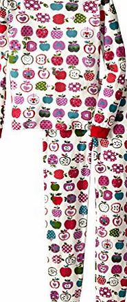 Hatley Girls OVL Orchard Apples Pyjama Set, Off-White, 2 Years