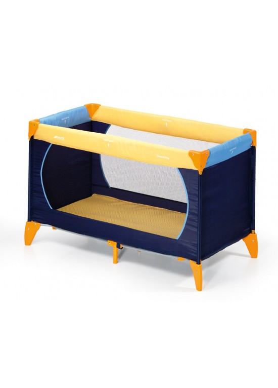 Dreamn Play Travel Cot-Yellow/Blue