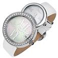 Haurex 8Time - Swarovski Crystal frame Leather Watch