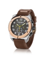 Challenger Brown Carbon Fiber and Rubber Chronograph Watch