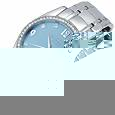 Haurex Deseo - Ladies`Aqua Stainless Steel Watch w/Swarovski Crystal