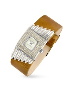 Haurex Sweet - Bronze Metallic Swarovski Crystal Frame Dress Watch
