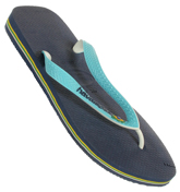 Brazil Logo Navy Flip Flops