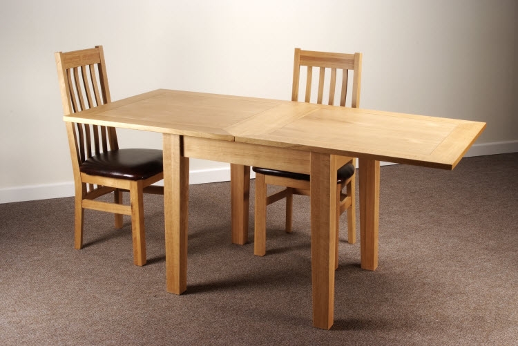 Oak Flip Top Dining Table and 4 Vermont