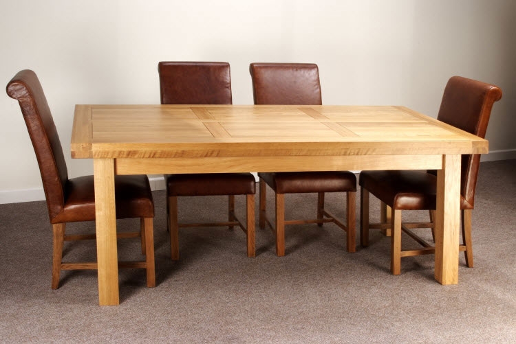 Oak Monastery Dining Table and 6
