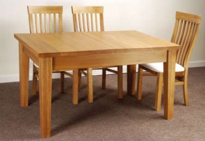 Oak Paris Extending Dining Table and 6 or