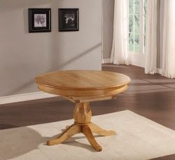 havana Oak Round to Oval Extending Dining Table