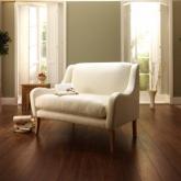 haven 2 Seat Sofa - Kenton Hopsack Chocolate - White leg stain