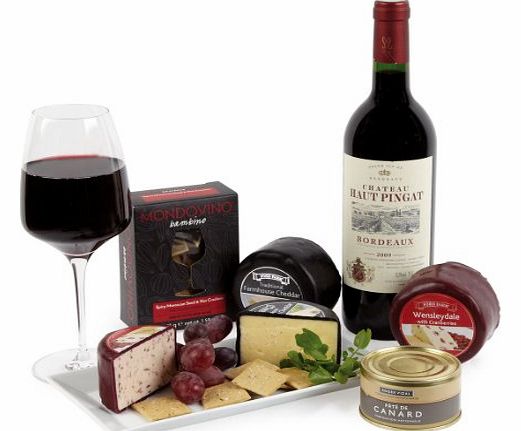 Hay Hampers Red Bordeaux, Pate and Cheese Gift Box