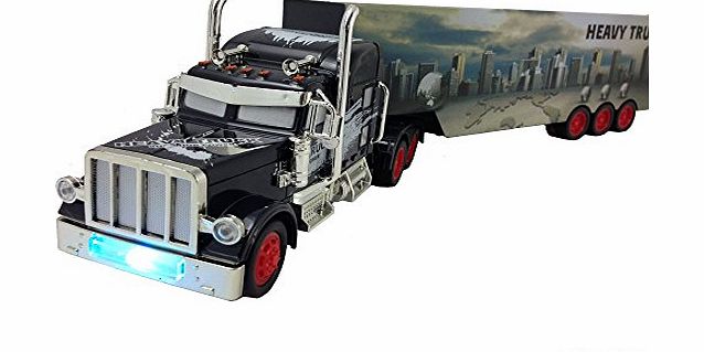 1/36 Scale Radio Remote Control HGV Lorry with Trailer and Flashing Lights HEAVY TRUCK