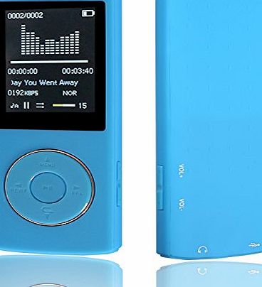HccToo Music Player 16GB Portable Lossless Sound MP3 Player 45 Hours Playback (Blue)