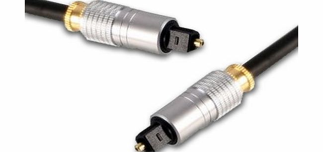 HDIUK HDinterconnects 2m Ultra Pro-Gold Optical TOSLink Fibre optic connection cable lead for HD, Sky, fox