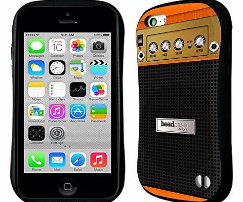 Head Case Designs Orange Chorus Guitar Amp Hybrid Gel Back Case for Apple iPhone 5c