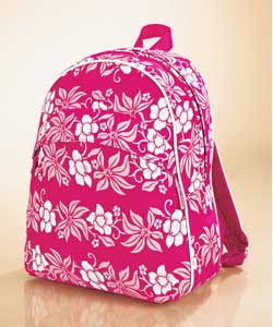 Head Floral Print Backpack - Pink
