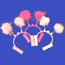 Head Head boppers - Flashing fur - assorted pink