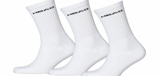 HEAD  Crew Sock (Pair of 3) - White, 2.5-5 UK