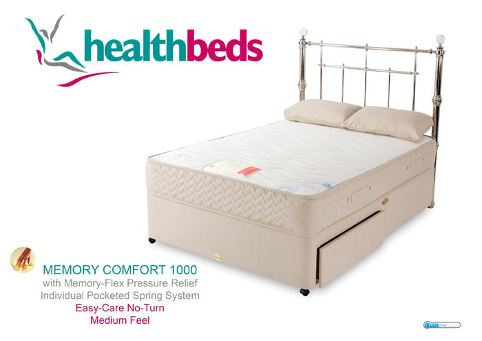 Memory Comfort 1000 5ft Kingsize Divan Bed