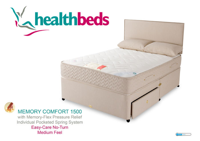 Health Beds Memory Comfort 1500 2ft 6 Small Single Mattress