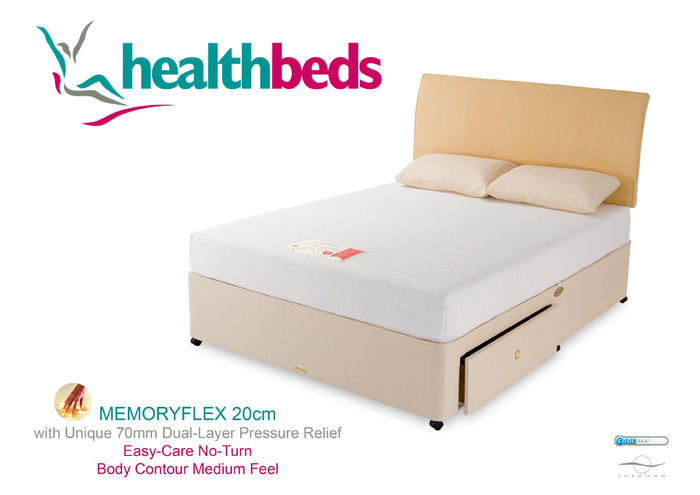 Memoryflex 20cm 3ft Single Divan Bed