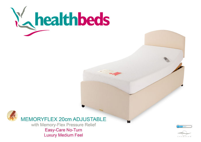 Health Beds Memoryflex-matic 20cm 2ft 6 Adjustable bed