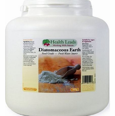 Health Leads UK Diatomaceous Earth - Powder 500g (Pure Fresh Water Sourced Food Grade)