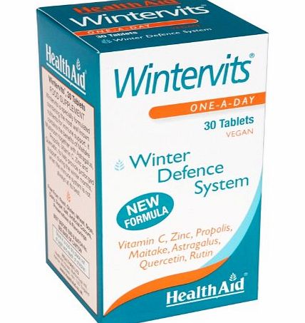 HealthAid Wintervits - Vitamin C, Zinc, Maitake - 30 Vegan Tablets
