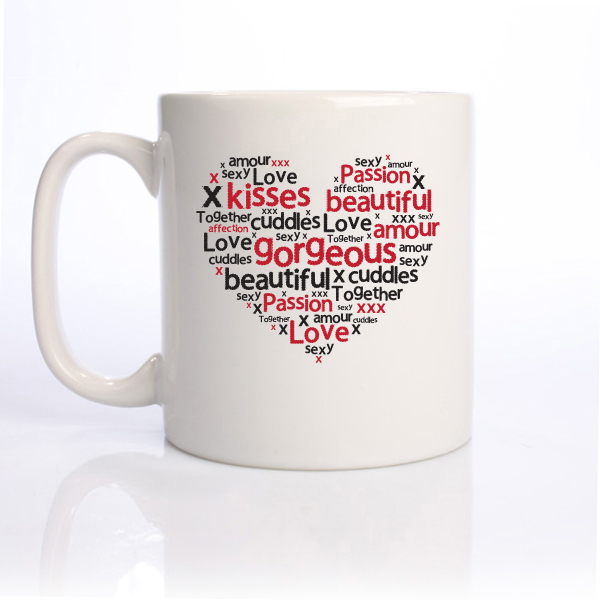 Heart of Words Personalised Mug