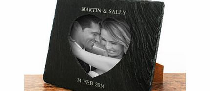 Heart Slate Photo Frame