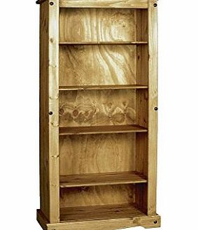 Heartlands Furniture Corona Large Book Case, Light Fiesta Wax Pine