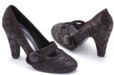 EyeCatchShoes - Womens Monaco Glitz Shoes Black Size 4