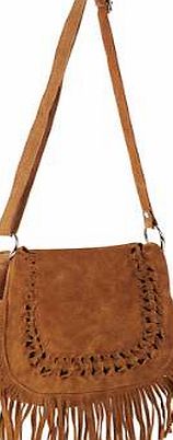 Heine Fringe Trim Suede Bag