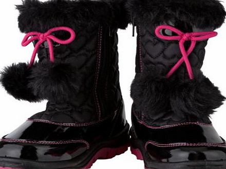 Hello Kitty Girls Black Snow Boots - Size 11