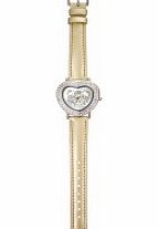 Hello Kitty Ladies Diamante Heart Gold Watch