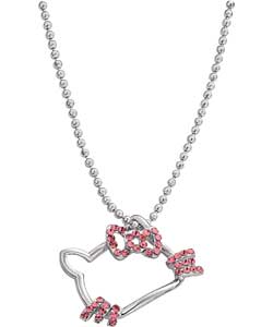 Hello Kitty Sterling Silver Open Face Crystal