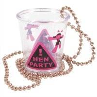 hen party Shot Glass on Necklace
