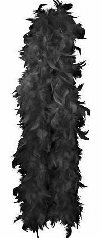 Henbrandt 2 X Accessories - Black Glamorous Feather Boa. This Accessory Is The Perfect Addition To Any Ladies Fancy Dress Costume. The Boa Is 1.5M In Length