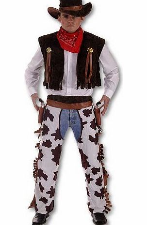Henbrandt Adult Mens Western Cowboy Chaps Fancy Dress Costume. XL Size Costume. Perfect For A Stag Do or for a