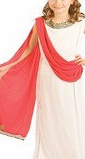 Henbrandt New Roman Greek Goddess. Childrens fancy dress costume. Age 7-9 years. 130cm. Red/white dressing up outfit