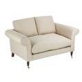 Henley 2 seater sofa - Harlequin Linen Kahuna Red - Dark leg stain