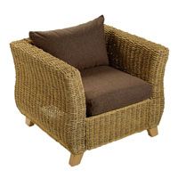 Armchair with Chenille Cushions Soft Earth