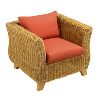 Armchair with Half Panama Cushions Serena